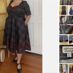 Unique Vintage plaid dress 1X plus 14/16
